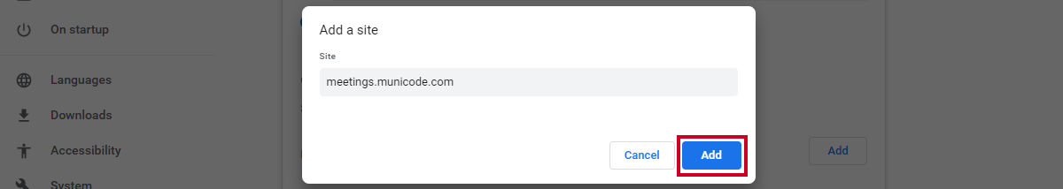 add button