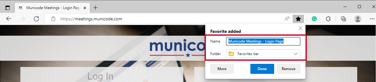 name and folder box