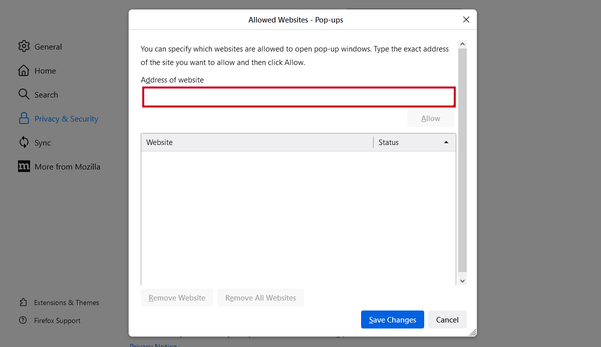 add site address