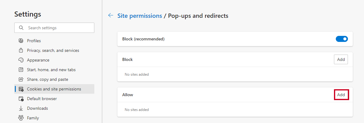 add button
