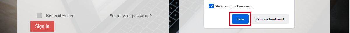 bookmark save button