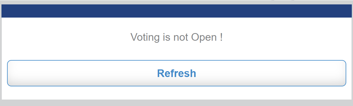 voting not open message