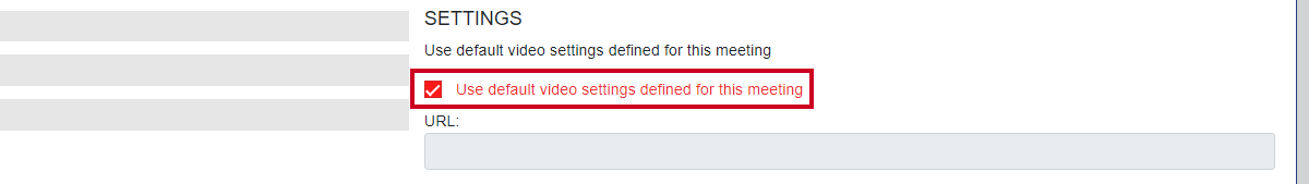 use default settings check box