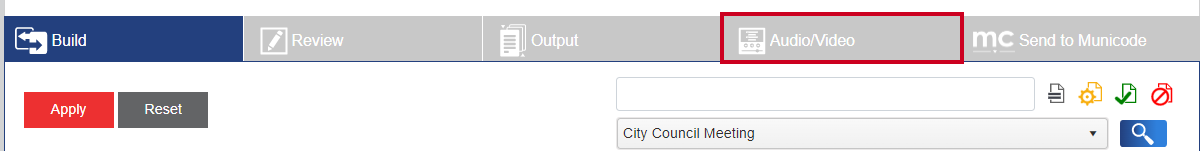 audio/video tab