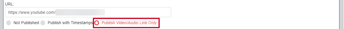 publish link only option