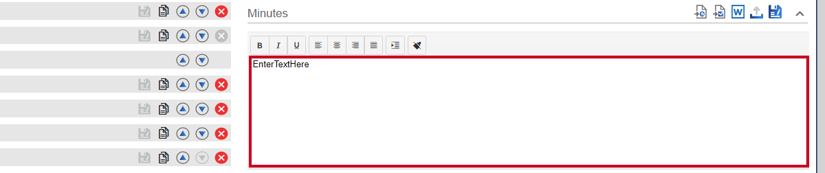 minutes text box
