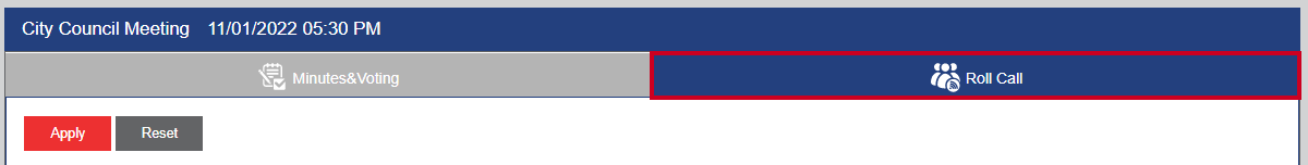 roll call tab