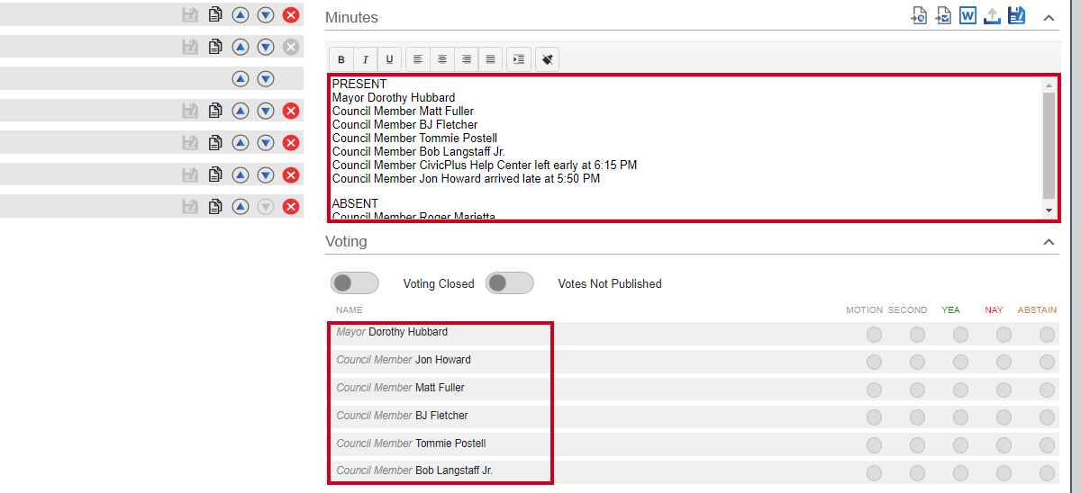 voting members updated