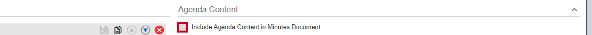 include in minutes check box