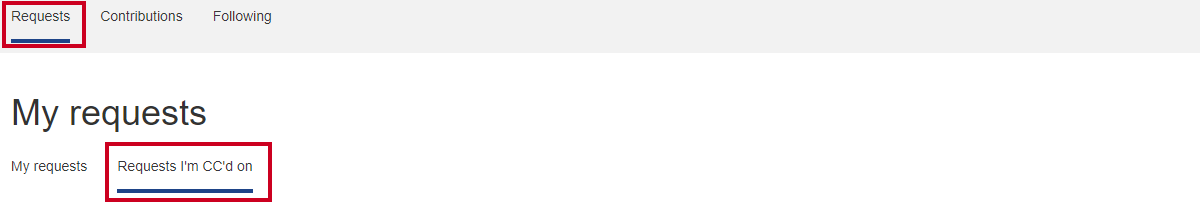 carbon copied requests