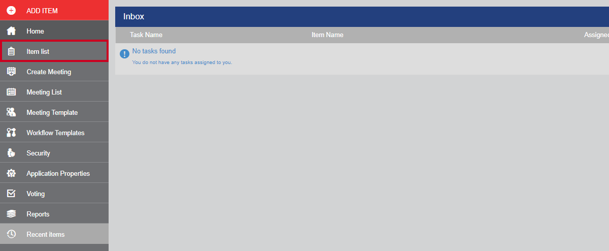 item list option