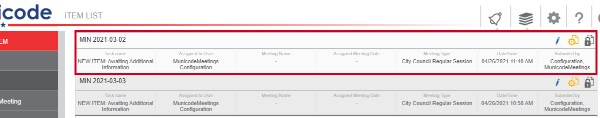 find and select the item