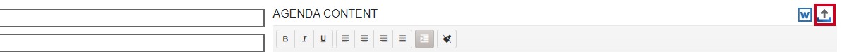 An Upload icon.