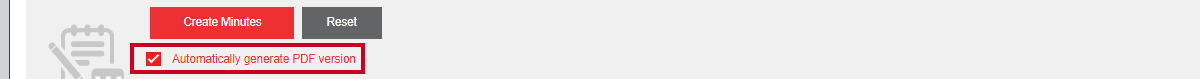 Automatically generate PDF version checkbox.