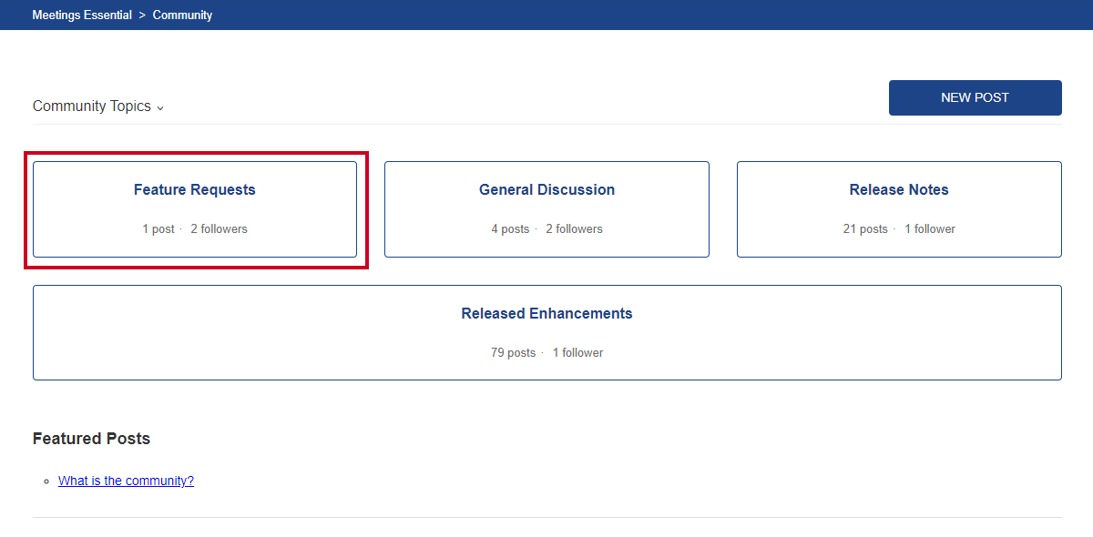 feature requests box