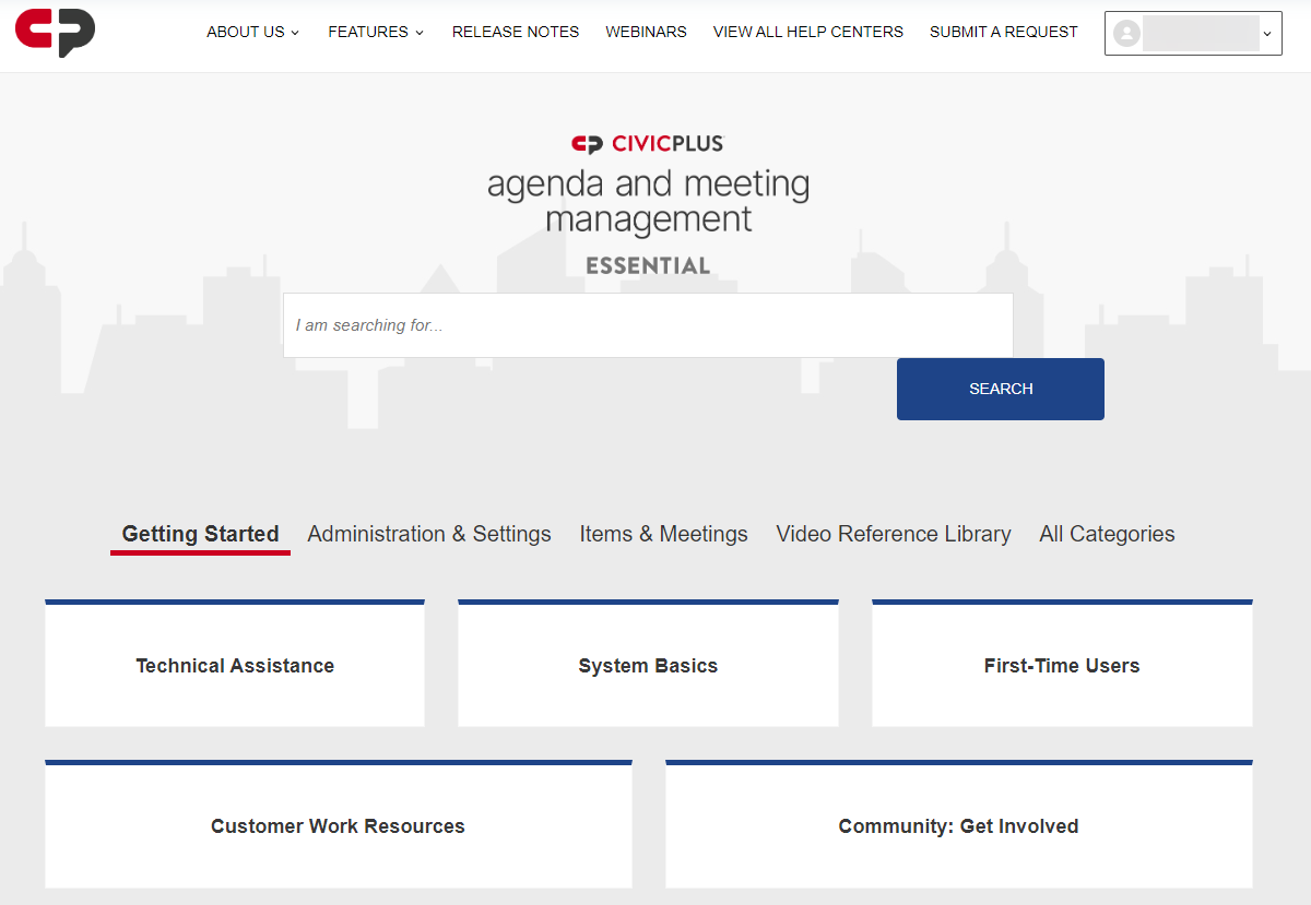 meetings essential home page