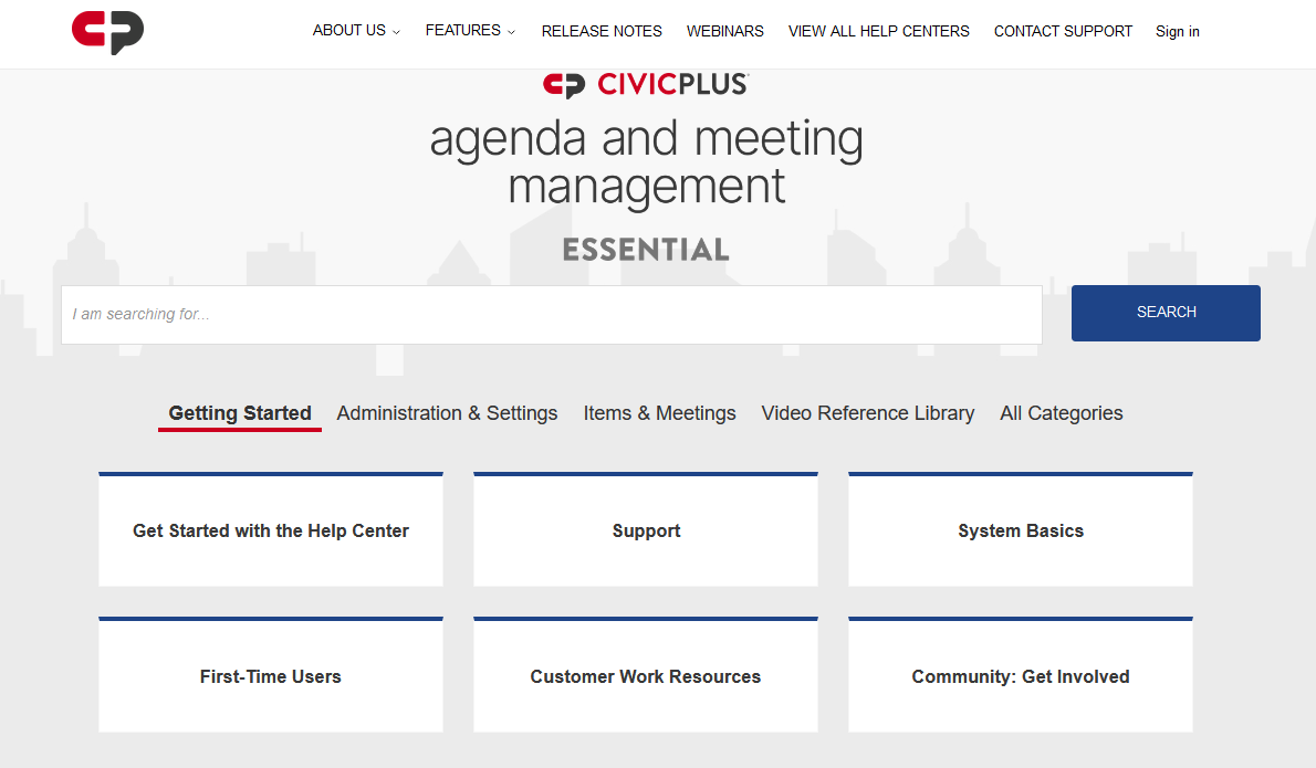 meetings essential help center home page