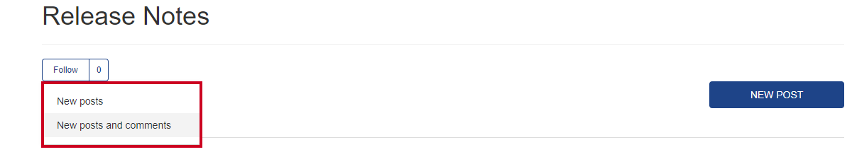 follow options drop down list