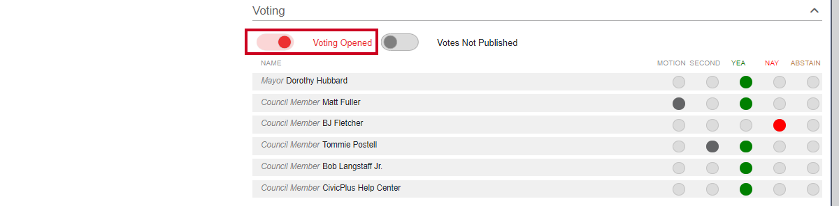 voting opened toggle