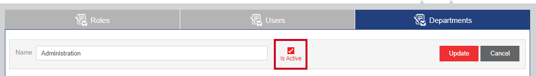 is active checkbox
