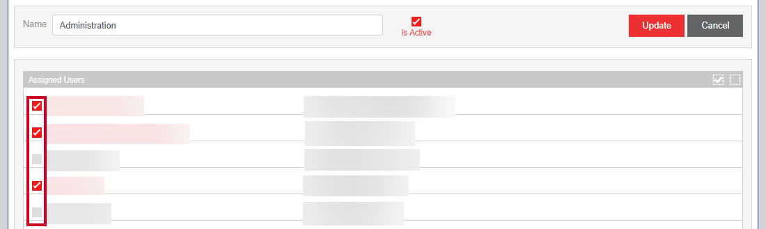 assigned users checkboxes