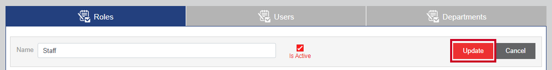 update button
