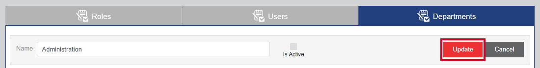 update button