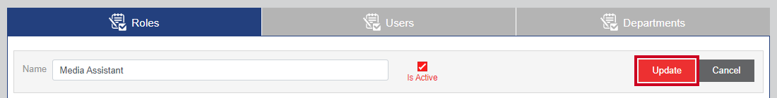 update button