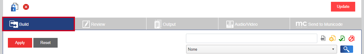 build tab