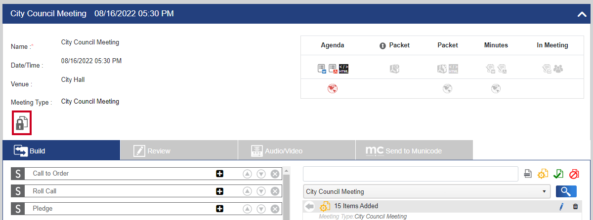 meeting locked status icon