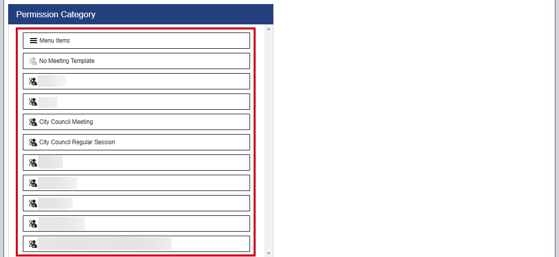 permission categories