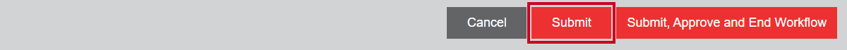 A red, rectangular Submit button to the right of the gray Cancel button.