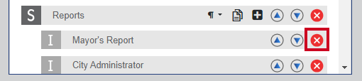 A red, circular Delete button.