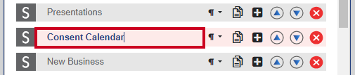 An example section-name field during the rename process.
