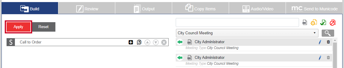 A red, rectangular Apply button.