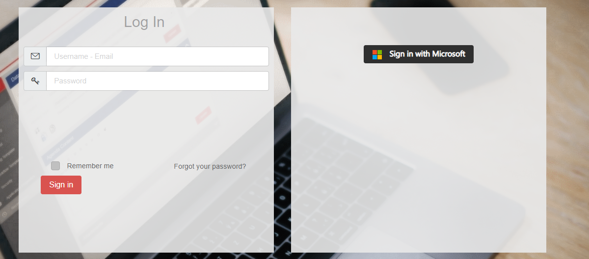 The Agenda and Meeting Management Essential Log In page.