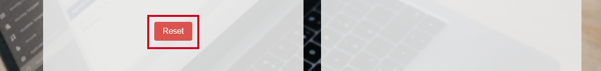 A red, rectangular Reset button below the User-name email field.