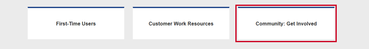 The Community: Get Involved option on the help center home page.
